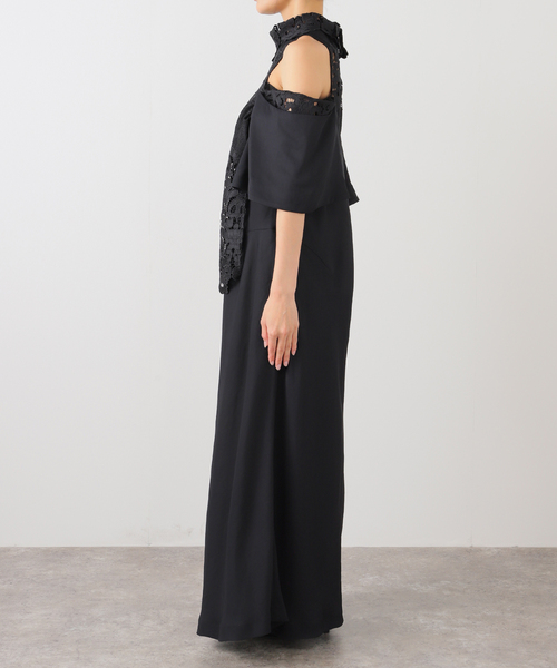 TOGA PULLA（トーガ　プルラ）の「TOGA PULLA Acetate twill dress TP252-FH207：ワンピース（ワンピース・レディース・ブラック・38）」の2枚目の写真