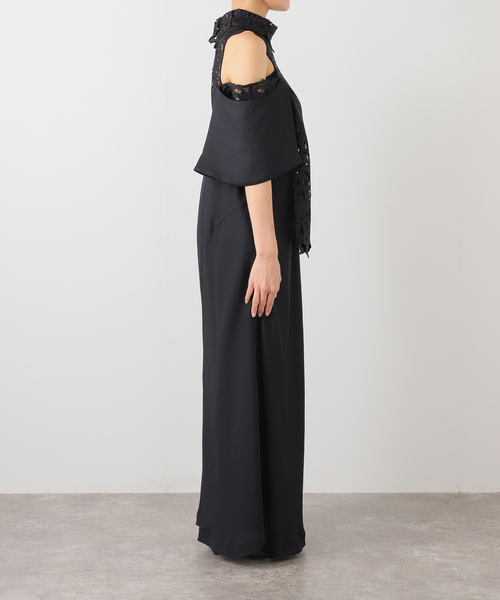 TOGA PULLA（トーガ　プルラ）の「TOGA PULLA Acetate twill dress TP252-FH207：ワンピース（ワンピース・レディース・ブラック・38）」の4枚目の写真