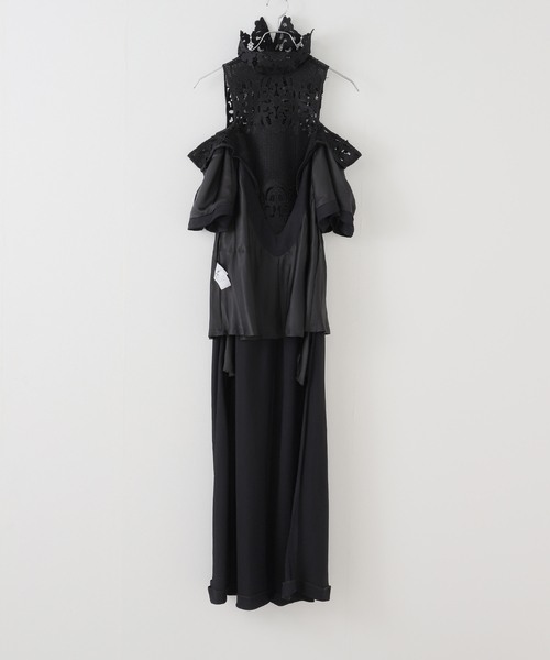 TOGA PULLA（トーガ　プルラ）の「TOGA PULLA Acetate twill dress TP252-FH207：ワンピース（ワンピース・レディース・ブラック・38）」の10枚目の写真