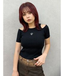 オープンショルダー サマーニット ZARA オープンショルダー ニットトップス オフショル - メルカリ