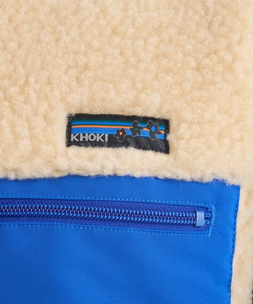 KHOKI(コッキ)の「【KHOKI / コッキ】Freece-texture jacket(ブルゾン・メンズ・ベージュ/ブラック・4/3/2)」の3枚目の写真