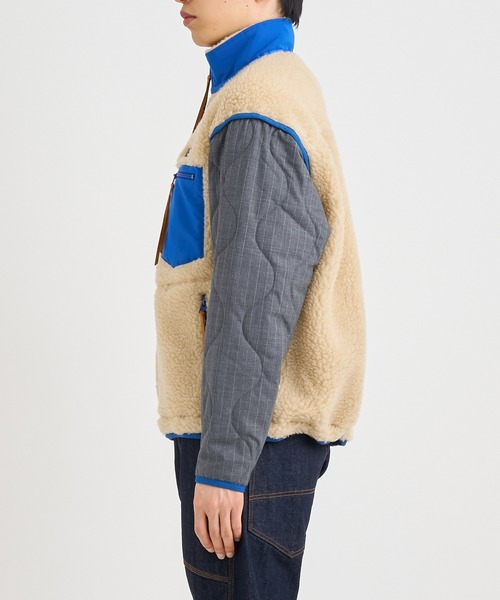 KHOKI(コッキ)の「【KHOKI / コッキ】Freece-texture jacket(ブルゾン・メンズ・ベージュ/ブラック・4/3/2)」の15枚目の写真