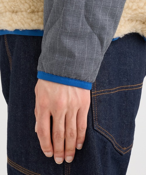 KHOKI(コッキ)の「【KHOKI / コッキ】Freece-texture jacket(ブルゾン・メンズ・ベージュ/ブラック・4/3/2)」の8枚目の写真