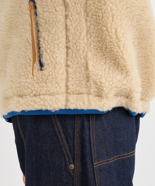 KHOKI(コッキ)の「【KHOKI / コッキ】Freece-texture jacket(ブルゾン・メンズ・ベージュ/ブラック・4/3/2)」の9枚目の写真