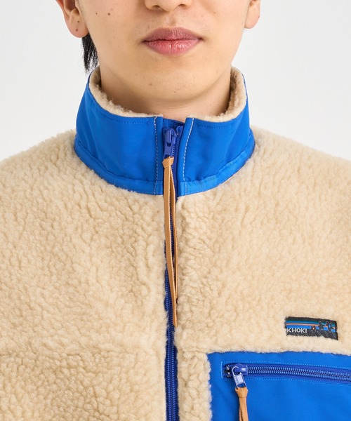 KHOKI(コッキ)の「【KHOKI / コッキ】Freece-texture jacket(ブルゾン・メンズ・ベージュ/ブラック・4/3/2)」の17枚目の写真
