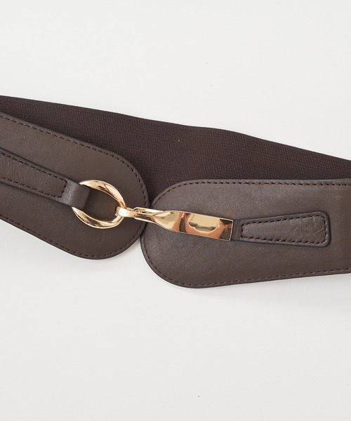 ROYAL PARTY（ロイヤルパーティー）の「ゴールドビットウエストマーカーベルト（ベルト・レディース・ブラック/ブラウン・FREE）」の4枚目の写真