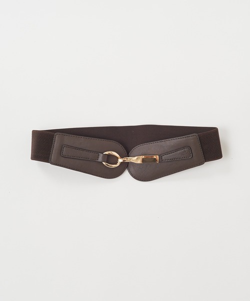 ROYAL PARTY（ロイヤルパーティー）の「ゴールドビットウエストマーカーベルト（ベルト・レディース・ブラック/ブラウン・FREE）」の3枚目の写真