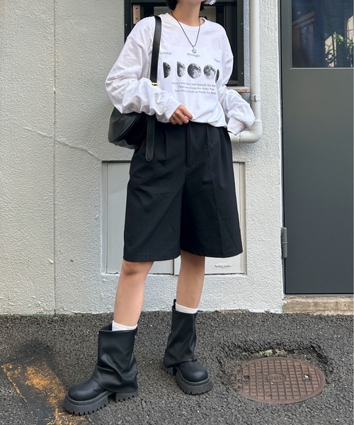 GILDAN（ギルダン）の「【男女兼用】アソートグラフィックロンT ムーンプリント/レタリング/4段ロゴ（Tシャツ/カットソー・メンズ・ホワイト/ブラック/ホワイト系その他2/ブラック系その他/ホワイト系その他3/ホワイト系その他/ブラック系その他2/グレー系その他/グレー系その他2/ブラック系その他3・M/L）」の15枚目の写真