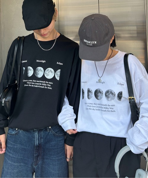 GILDAN（ギルダン）の「【男女兼用】アソートグラフィックロンT ムーンプリント/レタリング/4段ロゴ（Tシャツ/カットソー・メンズ・ホワイト/ブラック/ホワイト系その他2/ブラック系その他/ホワイト系その他3/ホワイト系その他/ブラック系その他2/グレー系その他/グレー系その他2/ブラック系その他3・M/L）」の11枚目の写真