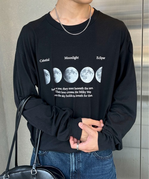 GILDAN（ギルダン）の「【男女兼用】アソートグラフィックロンT ムーンプリント/レタリング/4段ロゴ（Tシャツ/カットソー・メンズ・ホワイト/ブラック/ホワイト系その他2/ブラック系その他/ホワイト系その他3/ホワイト系その他/ブラック系その他2/グレー系その他/グレー系その他2/ブラック系その他3・M/L）」の16枚目の写真