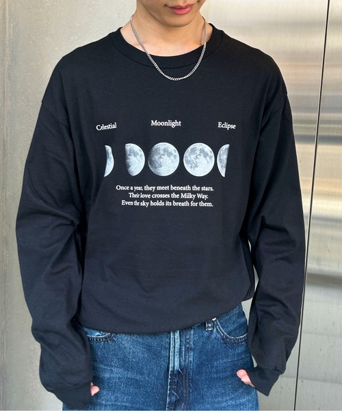 GILDAN（ギルダン）の「【男女兼用】アソートグラフィックロンT ムーンプリント/レタリング/4段ロゴ（Tシャツ/カットソー・メンズ・ホワイト/ブラック/ホワイト系その他2/ブラック系その他/ホワイト系その他3/ホワイト系その他/ブラック系その他2/グレー系その他/グレー系その他2/ブラック系その他3・M/L）」の17枚目の写真