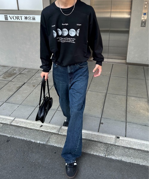 GILDAN（ギルダン）の「【男女兼用】アソートグラフィックロンT ムーンプリント/レタリング/4段ロゴ（Tシャツ/カットソー・メンズ・ホワイト/ブラック/ホワイト系その他2/ブラック系その他/ホワイト系その他3/ホワイト系その他/ブラック系その他2/グレー系その他/グレー系その他2/ブラック系その他3・M/L）」の18枚目の写真