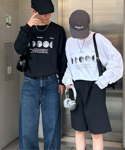 GILDAN（ギルダン）の「【男女兼用】アソートグラフィックロンT ムーンプリント/レタリング/4段ロゴ（Tシャツ/カットソー・メンズ・ホワイト/ブラック/ホワイト系その他2/ブラック系その他/ホワイト系その他3/ホワイト系その他/ブラック系その他2/グレー系その他/グレー系その他2/ブラック系その他3・M/L）」の21枚目の写真