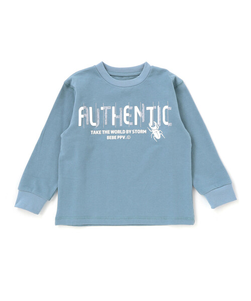 BeBe Petits Pois Vert(ベベプチポワヴェール)の「【店舗限定】インレイ発泡プリントクワガタムシ長袖Tシャツ(Tシャツ/カットソー・キッズ・ブルー/グレー・100cm/110cm/120cm/140cm/150cm/130cm)」の8枚目の写真