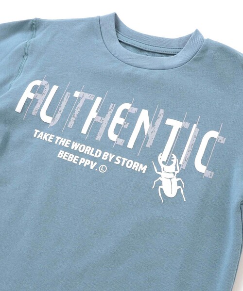 BeBe Petits Pois Vert(ベベプチポワヴェール)の「【店舗限定】インレイ発泡プリントクワガタムシ長袖Tシャツ(Tシャツ/カットソー・キッズ・ブルー/グレー・100cm/110cm/120cm/140cm/150cm/130cm)」の7枚目の写真