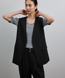 ROPE' | 【洗える】ウール混ツイル ジレベスト/セットアップ対応【WEB・一部店舗限定】(ベスト)