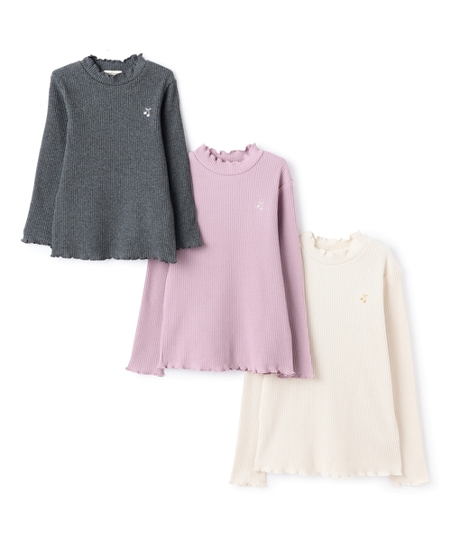 sense of wonder(センスオブワンダー)の「メローフリル長袖Tシャツ(Tシャツ/カットソー・キッズ・ラベンダー/チャコール/ホワイト系・130cm/120cm/80cm/100cm/110cm/90cm)」の7枚目の写真