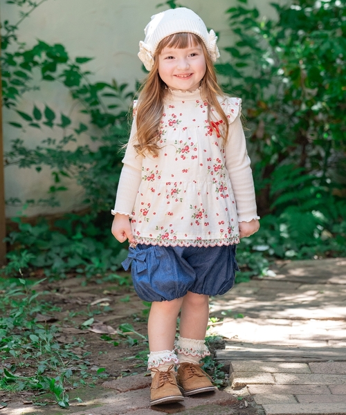 sense of wonder(センスオブワンダー)の「メローフリル長袖Tシャツ(Tシャツ/カットソー・キッズ・ラベンダー/チャコール/ホワイト系・130cm/120cm/80cm/100cm/110cm/90cm)」の5枚目の写真