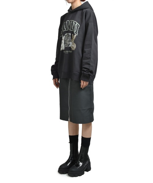 GANNI(ガニー)の「ISOLI OVERSIZE ANIMALS CROP HOODIE(パーカー・レディース・ブラック・MEDIUM/XX-SMALL/X-LARGE)」の2枚目の写真
