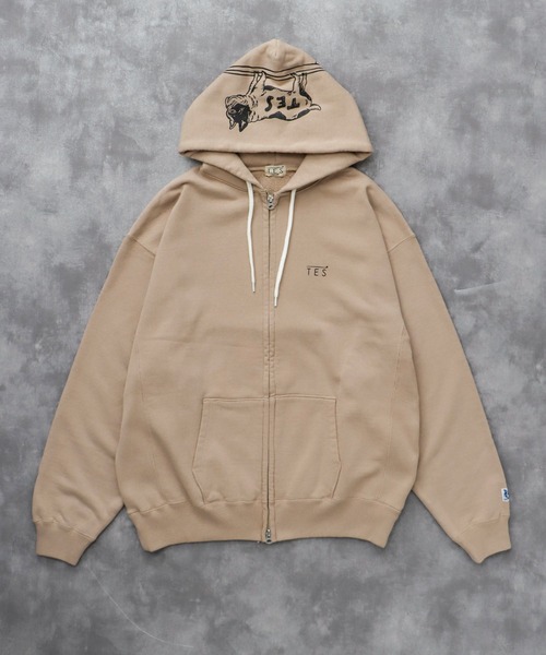 The Endless Summer(エンドレスサマー)の「TES LOCAL CREW ZIP PARKA / スウェットパーカー(パーカー・メンズ・ブラック/チャコール/グレー/ベージュ/ネイビー・SMALL/MEDIUM/LARGE/X-LARGE)」の4枚目の写真