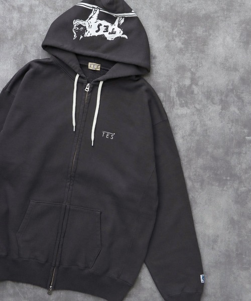 The Endless Summer(エンドレスサマー)の「TES LOCAL CREW ZIP PARKA / スウェットパーカー(パーカー・メンズ・ブラック/チャコール/グレー/ベージュ/ネイビー・SMALL/MEDIUM/LARGE/X-LARGE)」の10枚目の写真