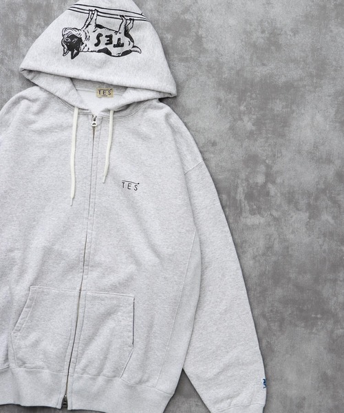 The Endless Summer(エンドレスサマー)の「TES LOCAL CREW ZIP PARKA / スウェットパーカー(パーカー・メンズ・ブラック/チャコール/グレー/ベージュ/ネイビー・SMALL/MEDIUM/LARGE/X-LARGE)」の14枚目の写真