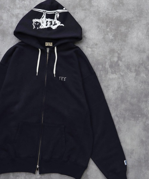 The Endless Summer(エンドレスサマー)の「TES LOCAL CREW ZIP PARKA / スウェットパーカー(パーカー・メンズ・ブラック/チャコール/グレー/ベージュ/ネイビー・SMALL/MEDIUM/LARGE/X-LARGE)」の22枚目の写真