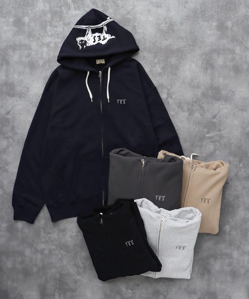 The Endless Summer(エンドレスサマー)の「TES LOCAL CREW ZIP PARKA / スウェットパーカー(パーカー・メンズ・ブラック/チャコール/グレー/ベージュ/ネイビー・SMALL/MEDIUM/LARGE/X-LARGE)」の6枚目の写真