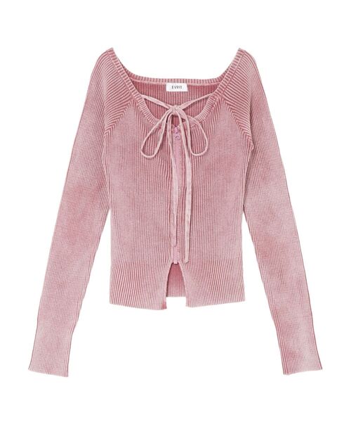 EVRIS（エヴリス）の「ピグメントジップホルターネックニットトップス（ニット/セーター・レディース・ブラック/ネイビー/ホワイト/ピンク・FREE）」の15枚目の写真