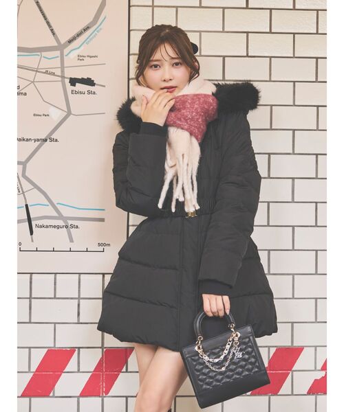 EATME フードダウンコート ダウン ロングコート ブラック 黒 アウター イートミー EATME フードダウンコート （アイボリー） -靴