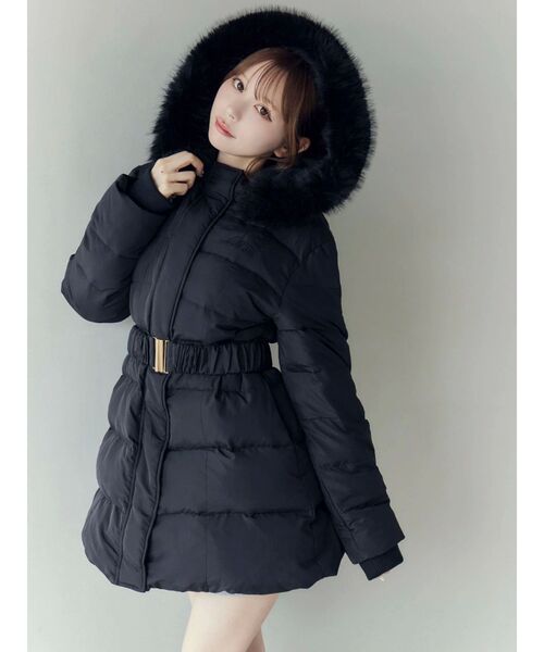 EATME フェイクファーフードレディダウンコート フェイクファーフードレディダウンコート（ダウンジャケット/コート