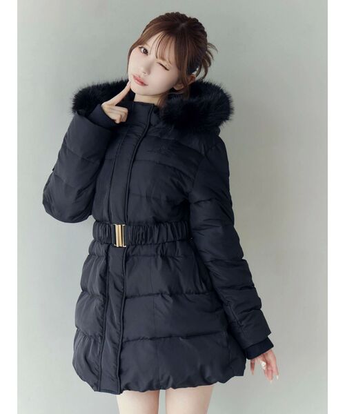 EATME フードダウンコート ダウン ロングコート ブラック 黒 アウター イートミー EATME フードダウンコート （アイボリー） -靴