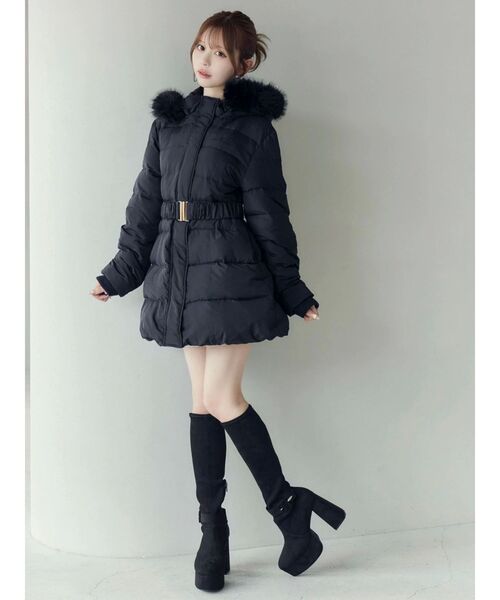 【新品タグ付き】EATME フェイクファーフードレディダウンコート フェイクファーフードレディダウンコート（ダウンジャケット/コート