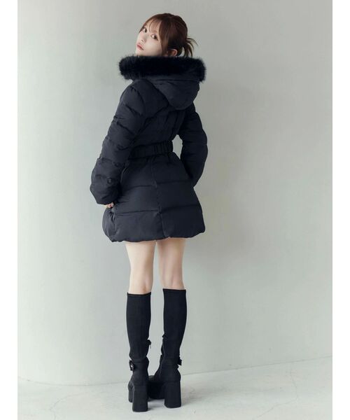 フェイクファーフードレディダウンコート（ダウンジャケット/コート