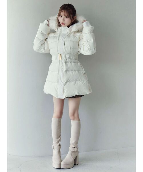 EATME（イートミー）の「フェイクファーフードレディダウンコート