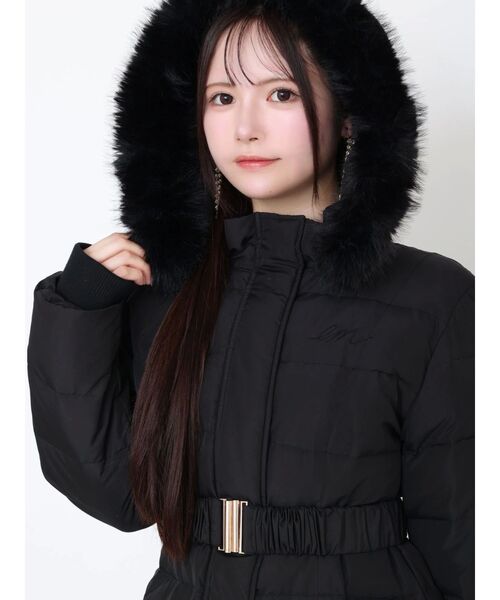 EATME フェイクファーフードレディダウンコート フェイクファーフードレディダウンコート（ダウンジャケット