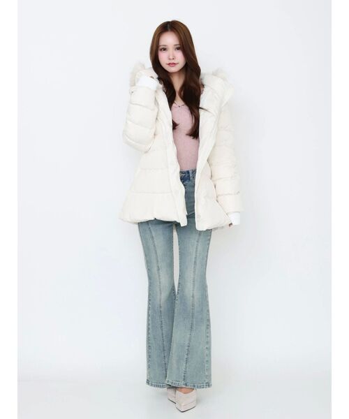 EATME（イートミー）の「フェイクファーフードレディダウンコート