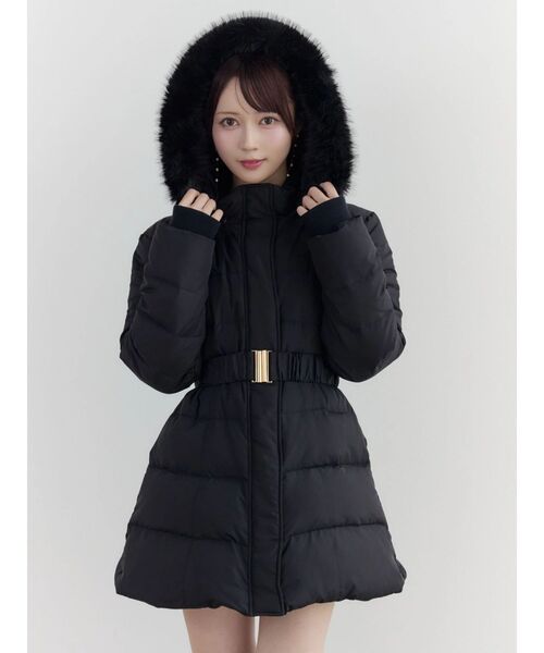 EATME フェイクファーフードレディダウンコート フェイクファーフードレディダウンコート（ダウンジャケット/コート