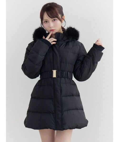 EATME フェイクファーフードレディダウンコート フェイクファーフードレディダウンコート（ダウンジャケット/コート