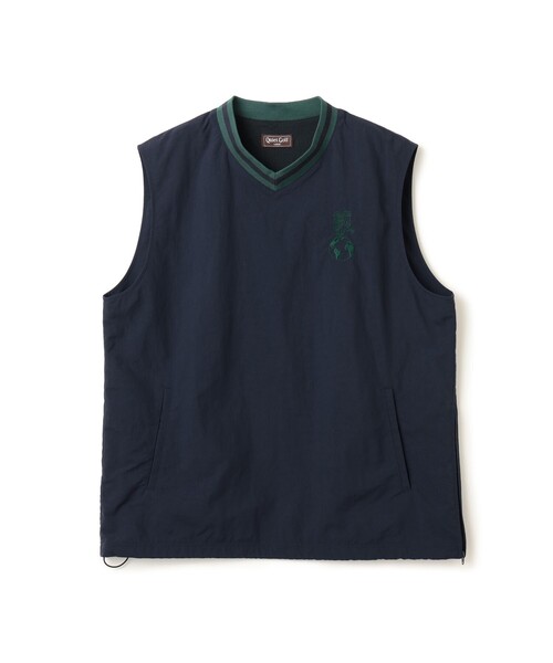 BEAMS GOLF(ビームスゴルフ)の「【別注】QUIET GOLF / OWL&EARTHロゴ ベスト(ベスト・メンズ・ネイビー・MEDIUM/LARGE/X-LARGE)」の1枚目の写真