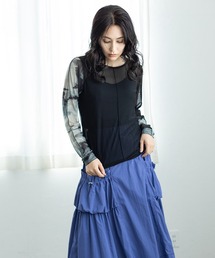メロー切替長袖Tシャツ