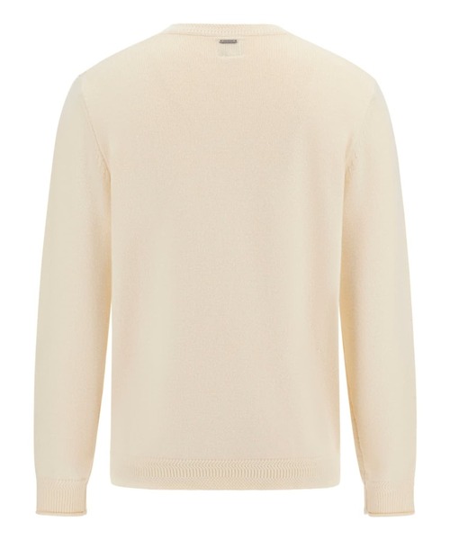 Guess（ゲス）の「Long Sleeves Crew Neck 3D GUESS Logo Sweater ニット （ニット/セーター・メンズ・オフホワイト/ブラック・X-LARGE/LARGE/MEDIUM/SMALL）」の14枚目の写真