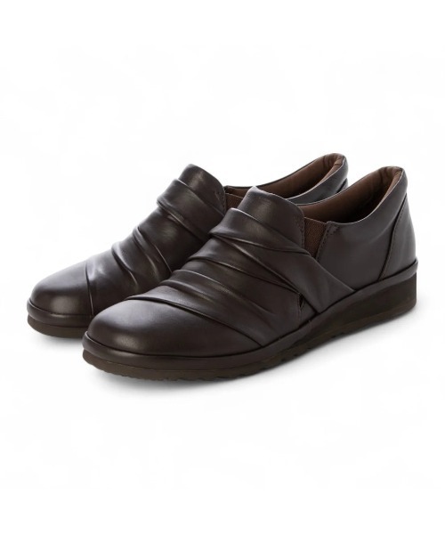 Atelier（アトリエ）の「【3E】スクエアトゥドレープスリッポン（スリッポン・レディース・シルバー系その他/ベージュ系その他/ダークブラウン/ブラック・22.5cm/22cm/24cm/23.5cm/23cm）」の3枚目の写真