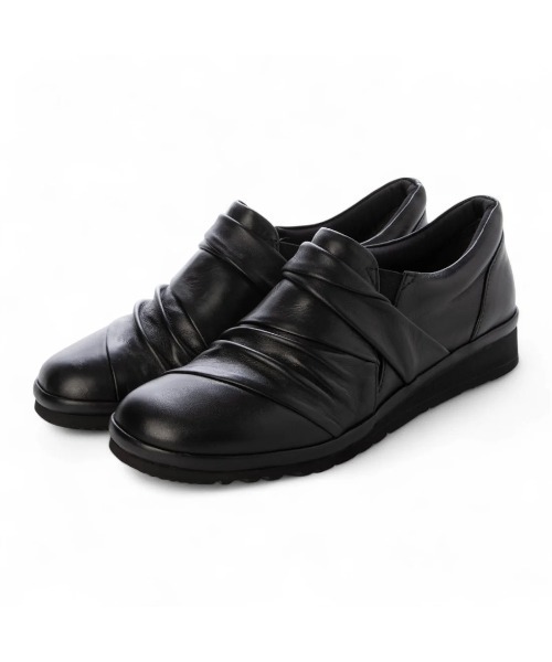 Atelier（アトリエ）の「【3E】スクエアトゥドレープスリッポン（スリッポン・レディース・シルバー系その他/ベージュ系その他/ダークブラウン/ブラック・22.5cm/22cm/24cm/23.5cm/23cm）」の2枚目の写真