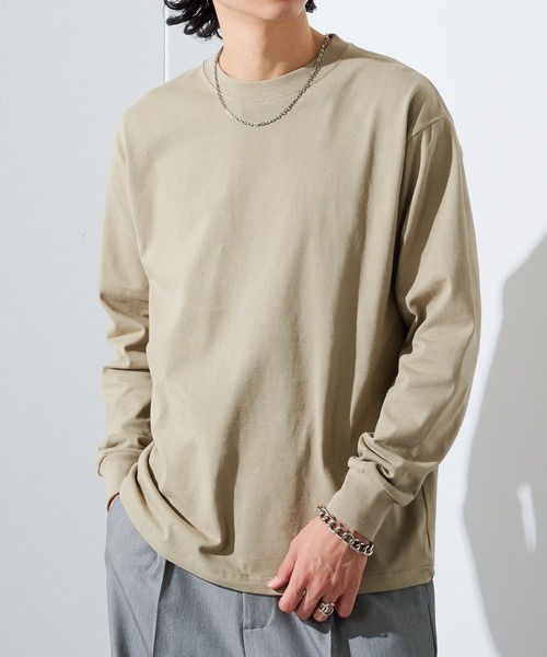 CROSS & STITCH(クロスステッチ)の「【Cross&Stitch】USAコットン 8.1oz ヘビーウェイト ロングスリーブTシャツ ロンT 厚手 マグナムウェイト アメリカンコットン100% UCL-951(Tシャツ/カットソー・メンズ・ブラック/ナチュラル/ホワイト/グリーン/サンドベージュ/ネイビー・S/M/XL/L)」の4枚目の写真