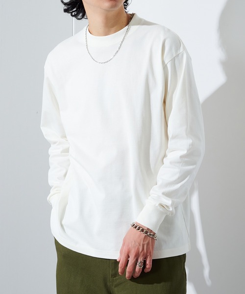 CROSS & STITCH(クロスステッチ)の「【Cross&Stitch】USAコットン 8.1oz ヘビーウェイト ロングスリーブTシャツ ロンT 厚手 マグナムウェイト アメリカンコットン100% UCL-951(Tシャツ/カットソー・メンズ・ブラック/ナチュラル/ホワイト/グリーン/サンドベージュ/ネイビー・S/M/XL/L)」の8枚目の写真