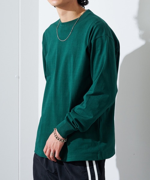 CROSS & STITCH(クロスステッチ)の「【Cross&Stitch】USAコットン 8.1oz ヘビーウェイト ロングスリーブTシャツ ロンT 厚手 マグナムウェイト アメリカンコットン100% UCL-951(Tシャツ/カットソー・メンズ・ブラック/ナチュラル/ホワイト/グリーン/サンドベージュ/ネイビー・S/M/XL/L)」の12枚目の写真