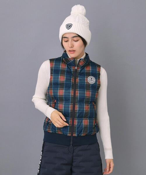adabat(アダバット)の「【ADABAT NAVY】タータンチェック中綿ベスト(その他アウター・レディース・ネイビー系1・42/40/38)」の18枚目の写真