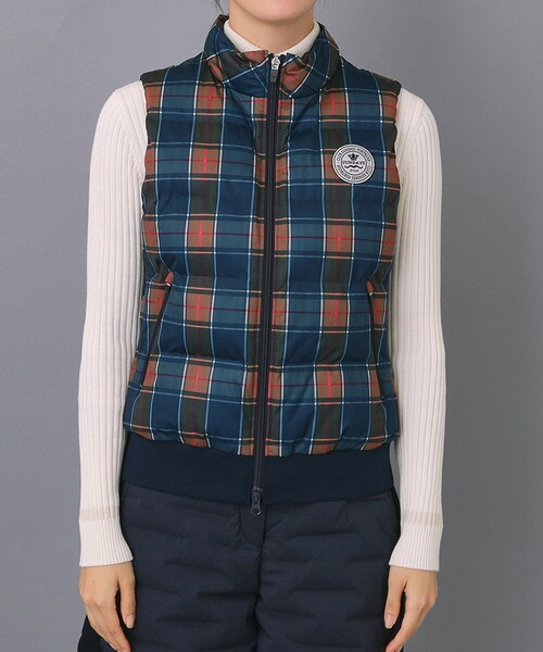 adabat(アダバット)の「【ADABAT NAVY】タータンチェック中綿ベスト(その他アウター・レディース・ネイビー系1・42/40/38)」の5枚目の写真