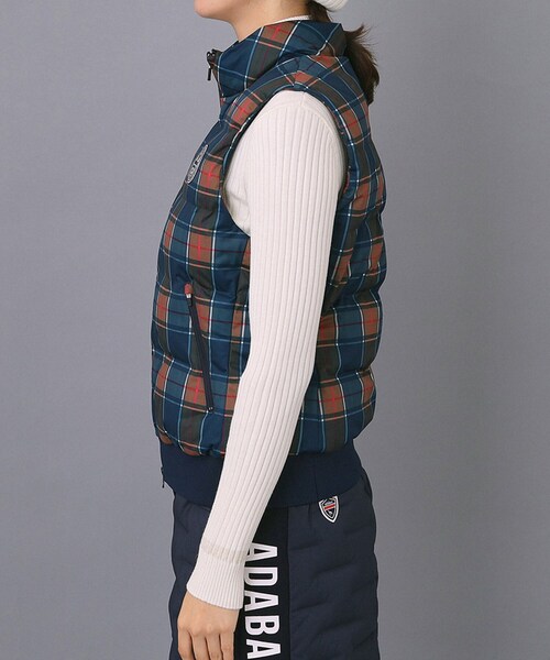 adabat(アダバット)の「【ADABAT NAVY】タータンチェック中綿ベスト(その他アウター・レディース・ネイビー系1・42/40/38)」の6枚目の写真